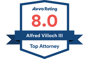 Avvo Rating 8 / Alfred Villoch III / Top Attorney - Badge